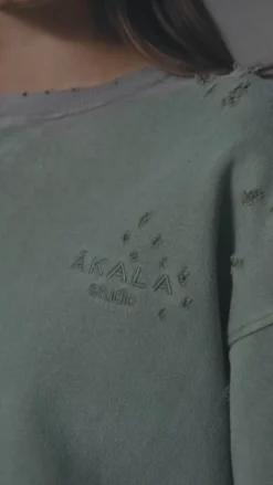 The Akala Studio Distressed Green Pants Fashion
