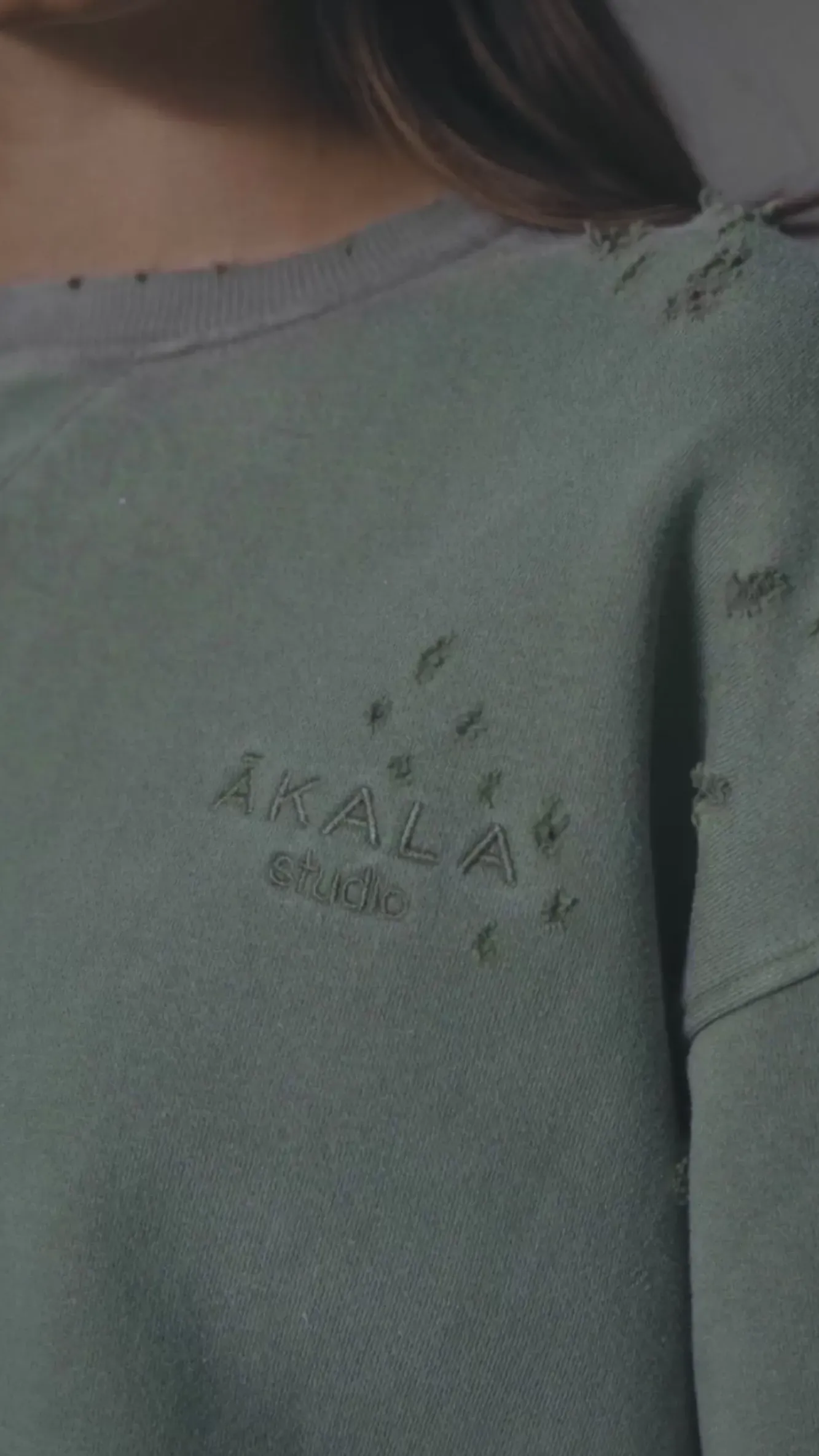 The Akala Studio Distressed Green Pants Fashion